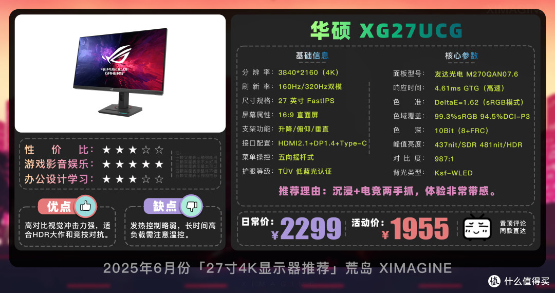 【27寸4K电竞显示器推荐】教父级显示器选购指南!新手购买攻略!