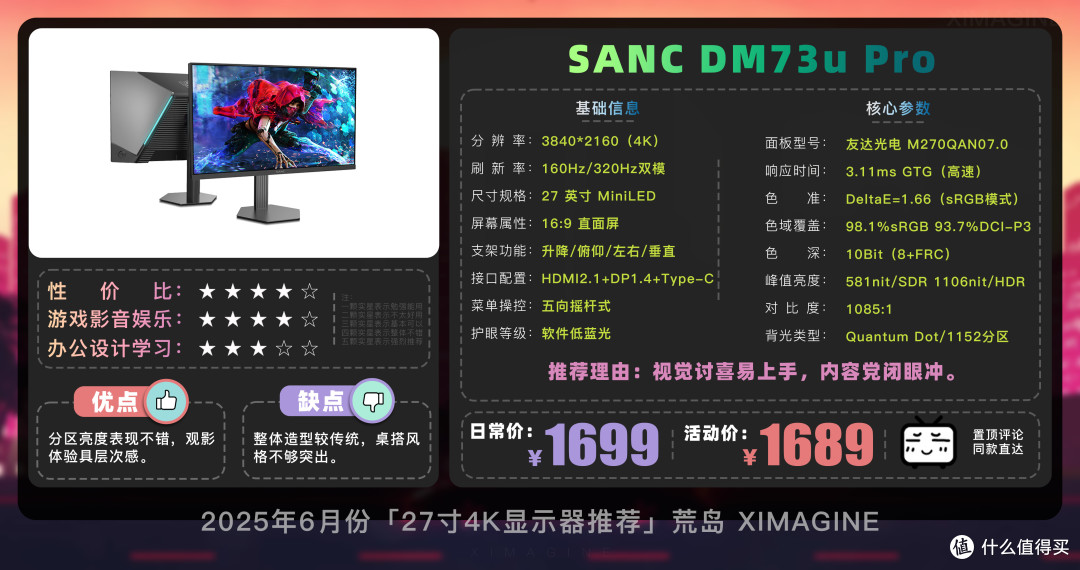 【27寸4K电竞显示器推荐】教父级显示器选购指南!新手购买攻略!