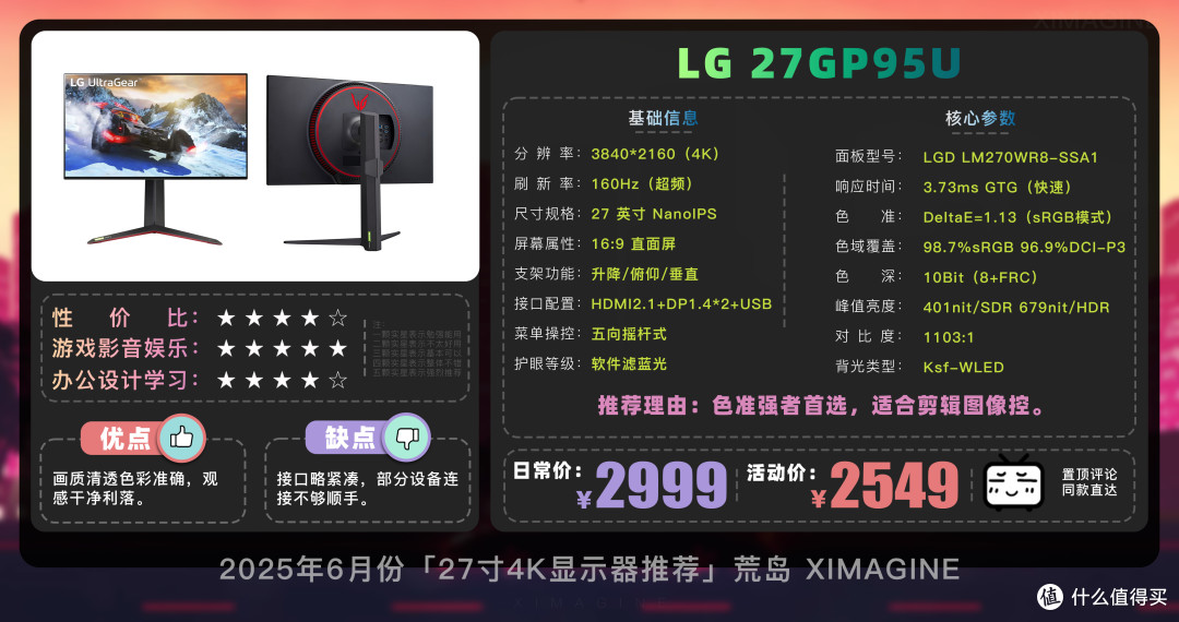 【27寸4K电竞显示器推荐】教父级显示器选购指南!新手购买攻略!