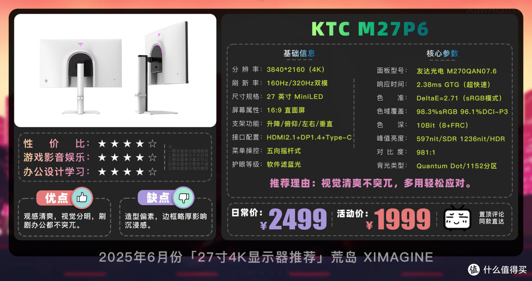 【27寸4K电竞显示器推荐】教父级显示器选购指南!新手购买攻略!