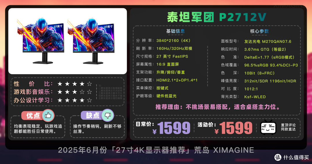 【27寸4K电竞显示器推荐】教父级显示器选购指南!新手购买攻略!