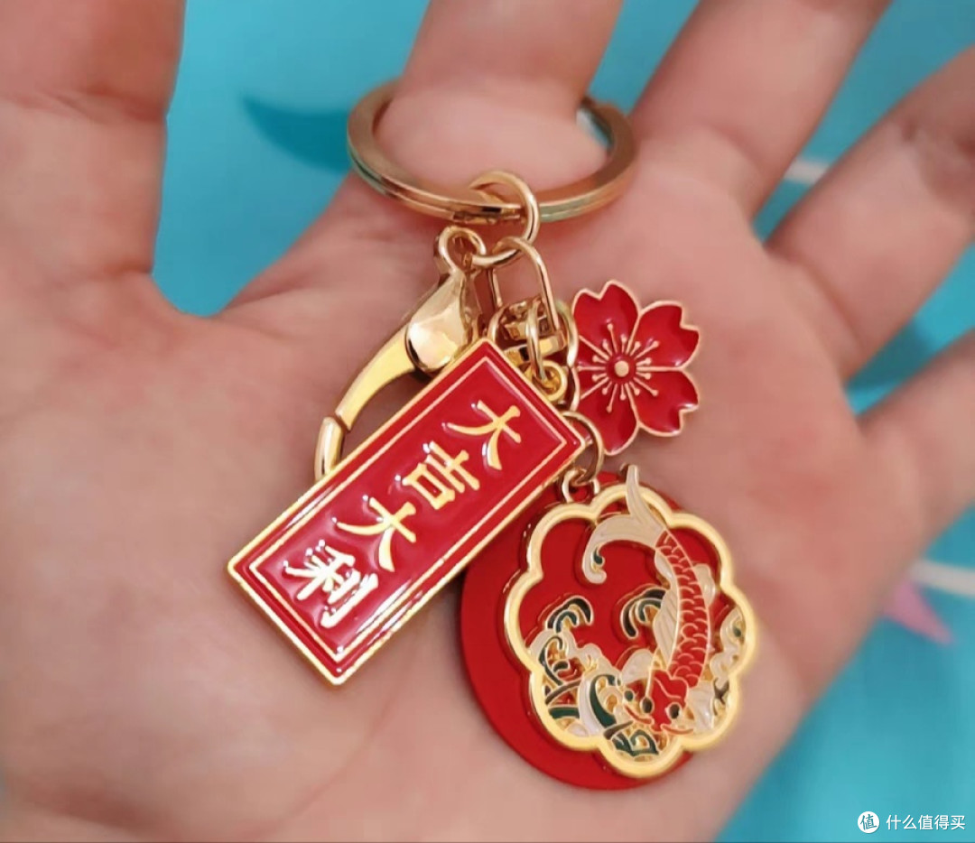 浓郁中国风的锦鲤钥匙扣，美！太美了！