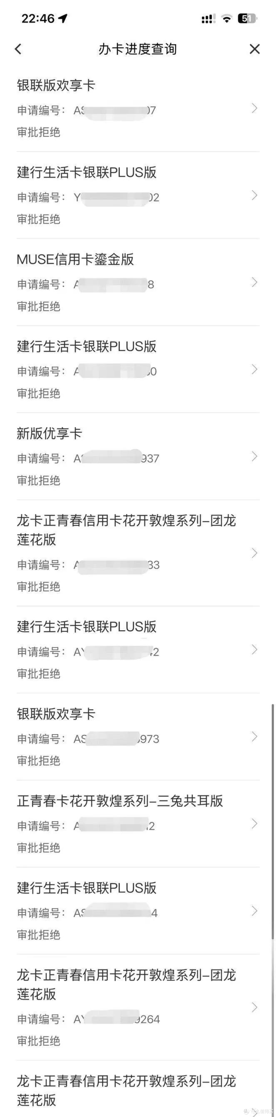 节后放水,十连拒成功破黑拿下建行信用卡!