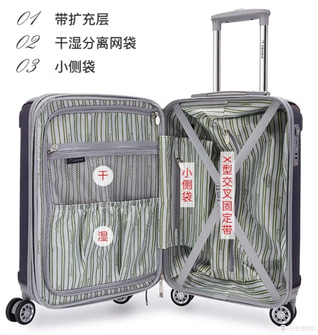 Diplomat外交官行李箱20英寸扩充层拉杆箱男旅行箱登机密码箱