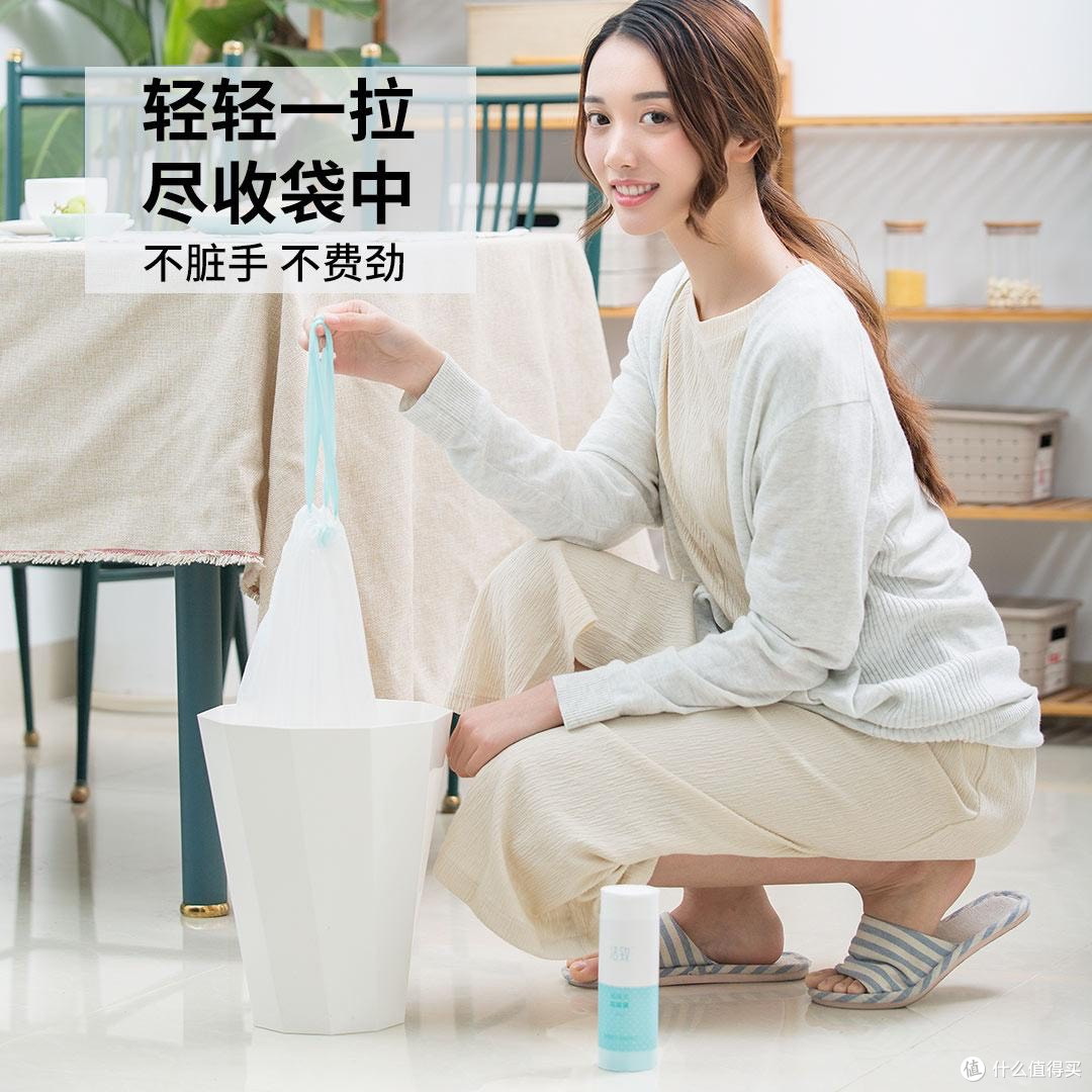 加厚抽绳垃圾袋,承重防渗