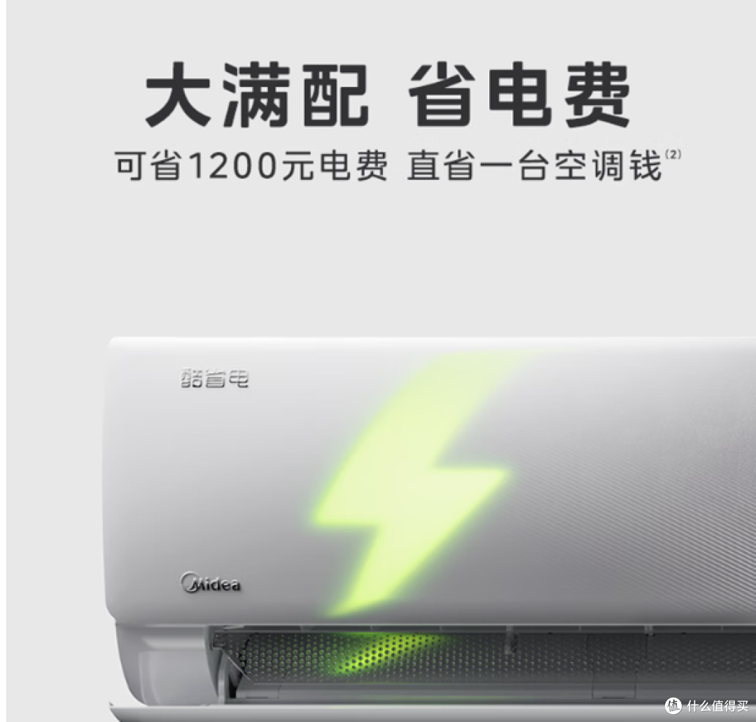 美的空调变频冷暖,1.5匹壁挂式超实用,让你轻松省电!