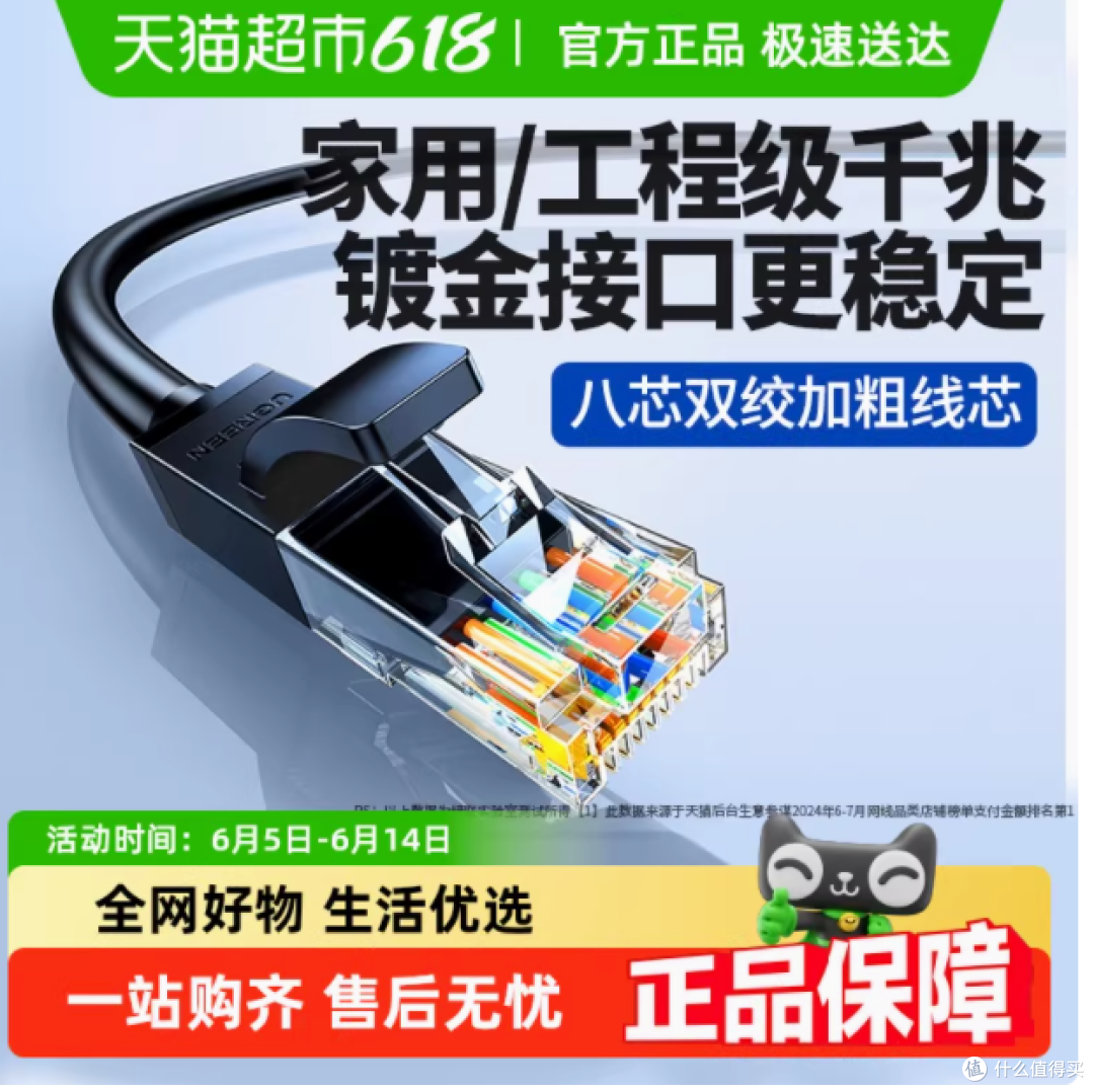 绿联超六类千兆网线:极速网络,畅享未来