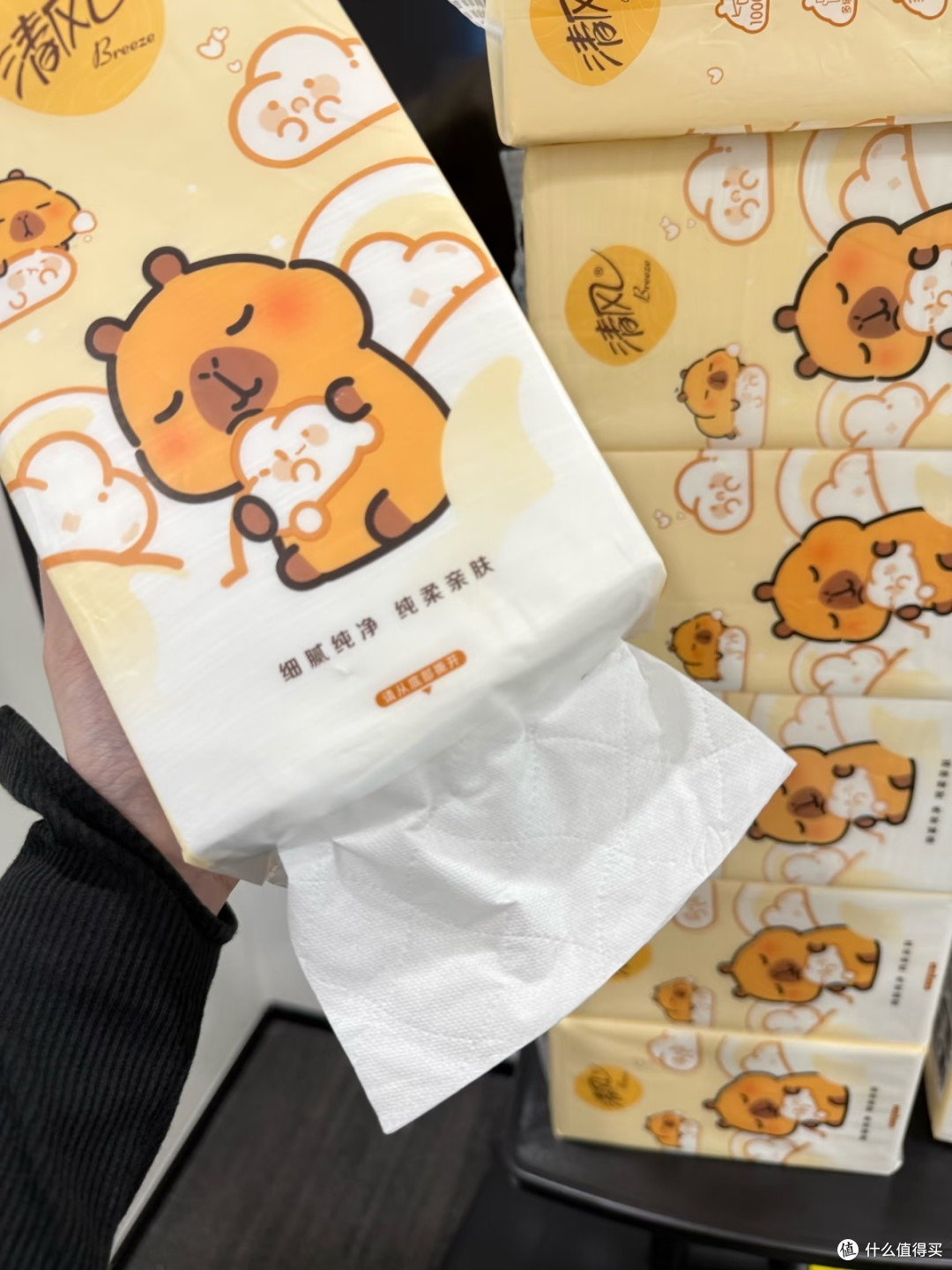 清风卡皮巴拉厚实不掉渣,家里必备的纸巾