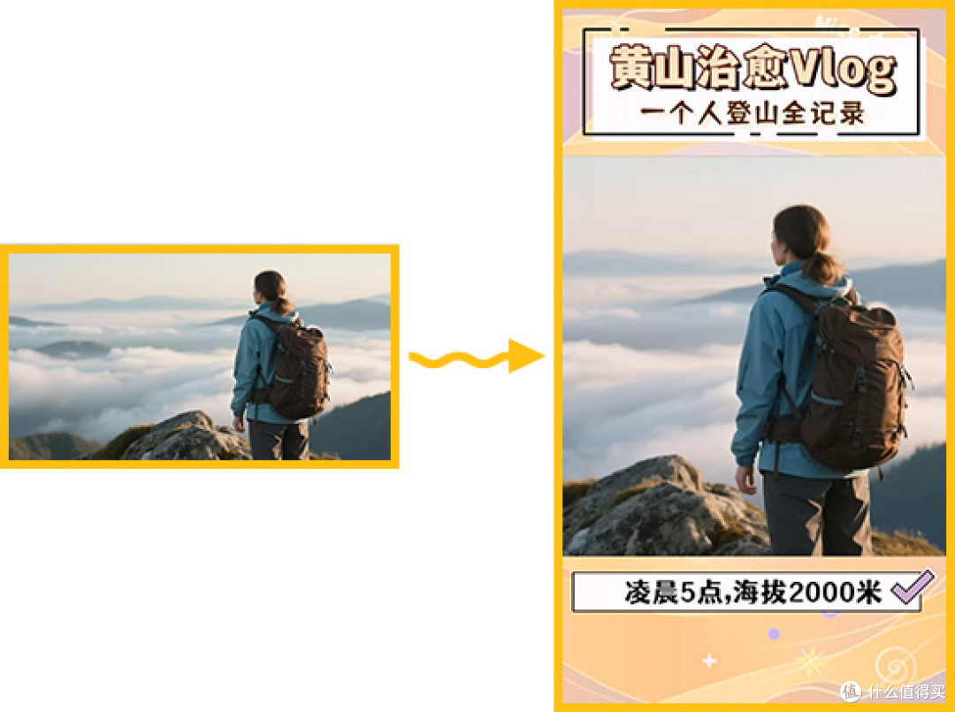 图4：横屏变成上下图片的竖屏