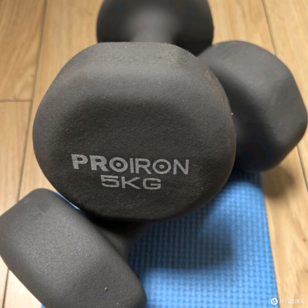 PROIRON普力艾浸塑哑铃：马卡龙绿3kg*2，家庭健身的优选伴侣