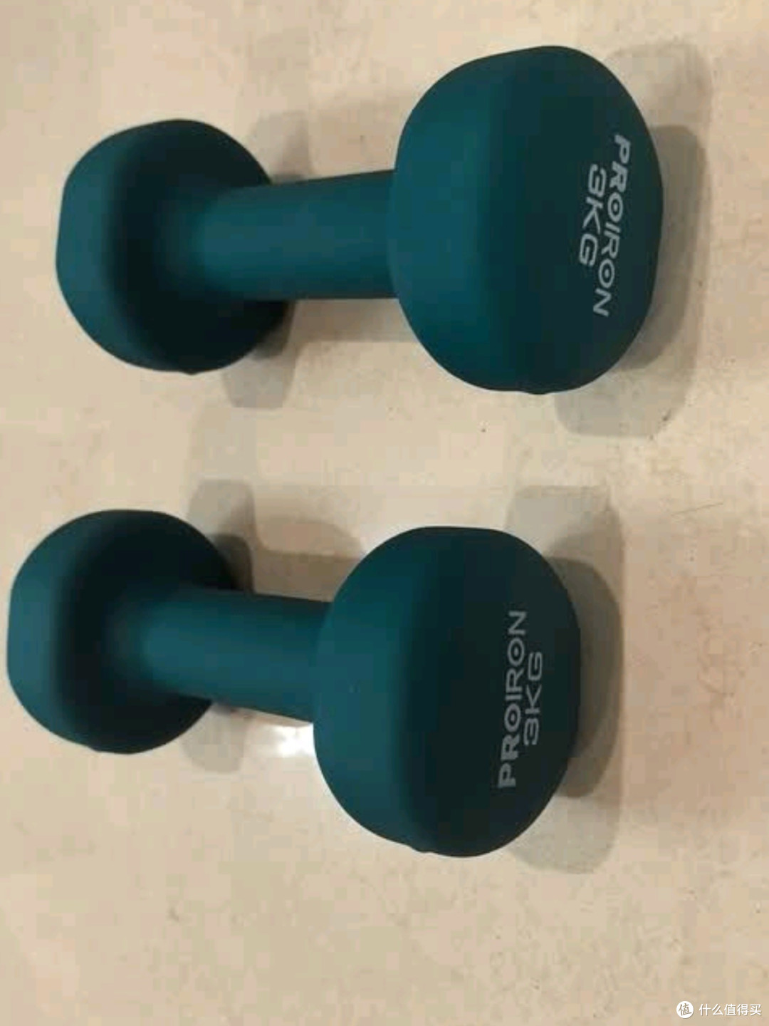 PROIRON普力艾浸塑哑铃：马卡龙绿3kg*2，家庭健身的优选伴侣