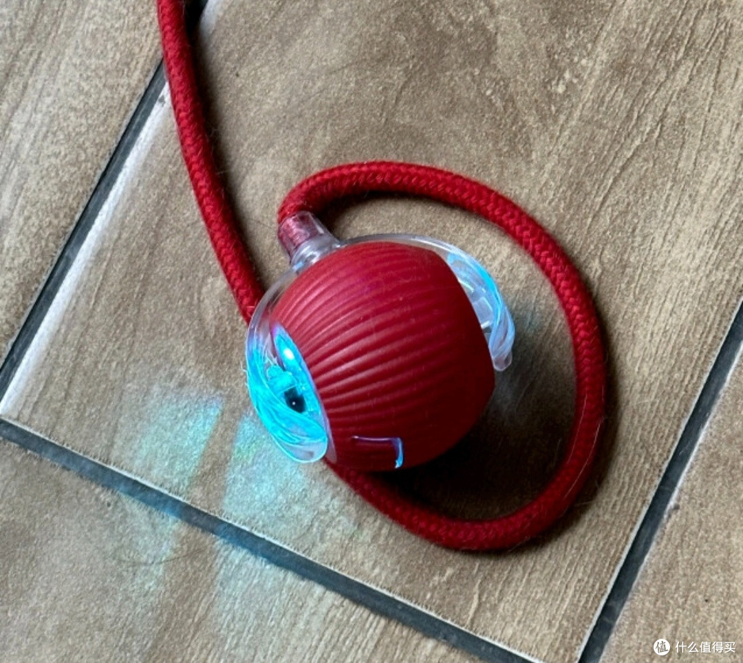 【智能突突球·红色遛宠神器】自动逗猫+遛狗双模式!