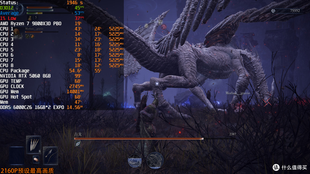 《艾尔登法环:黑夜君临》性能实测:RTX 5060能否挑战4K分辨率?