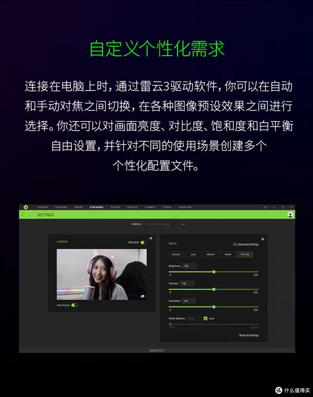 雷蛇清姬X摄像头高清1080P评测