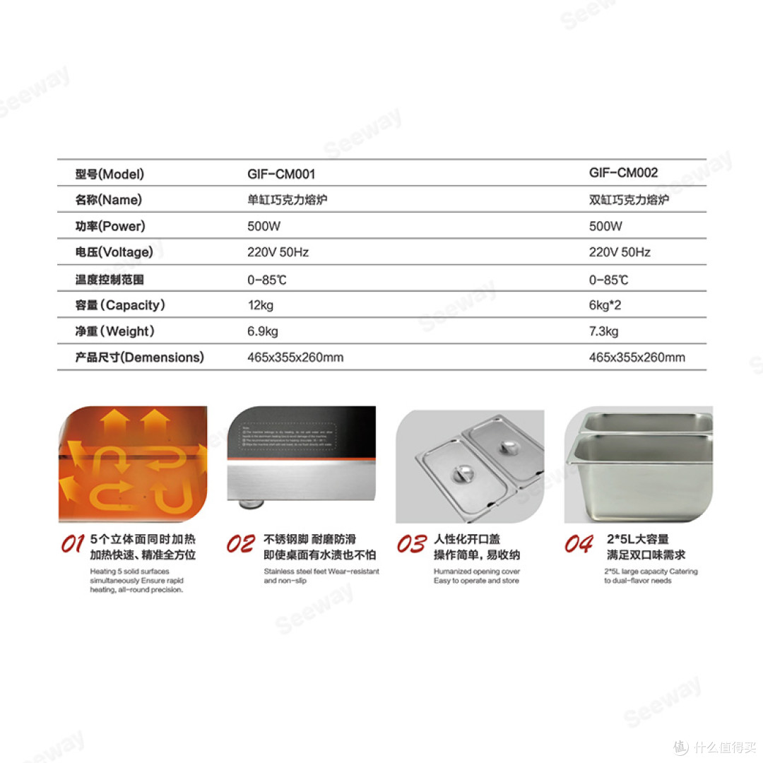 南平武夷山水酒店采购GIFFTT吉福士热风双缸巧克力熔炉GIF-CM002