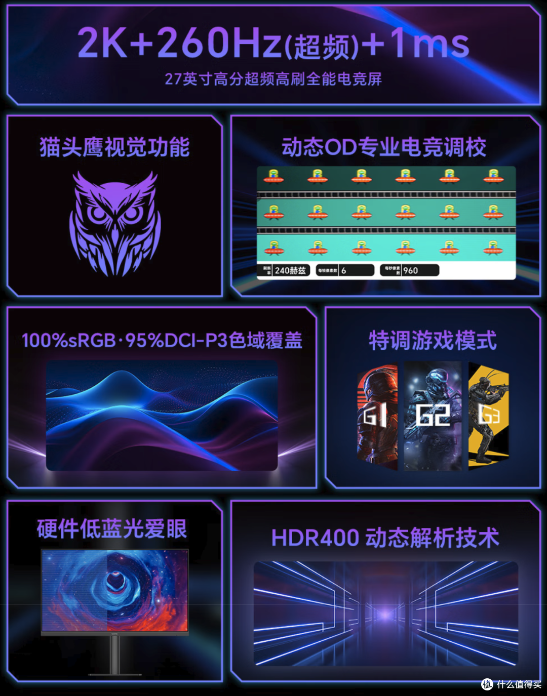 618+国补 24/27寸高刷性价比电竞游戏显示器选这4款 准没错!