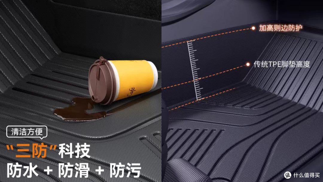 简单研究一下之后,给轩逸换了“TPE+丝圈”脚垫