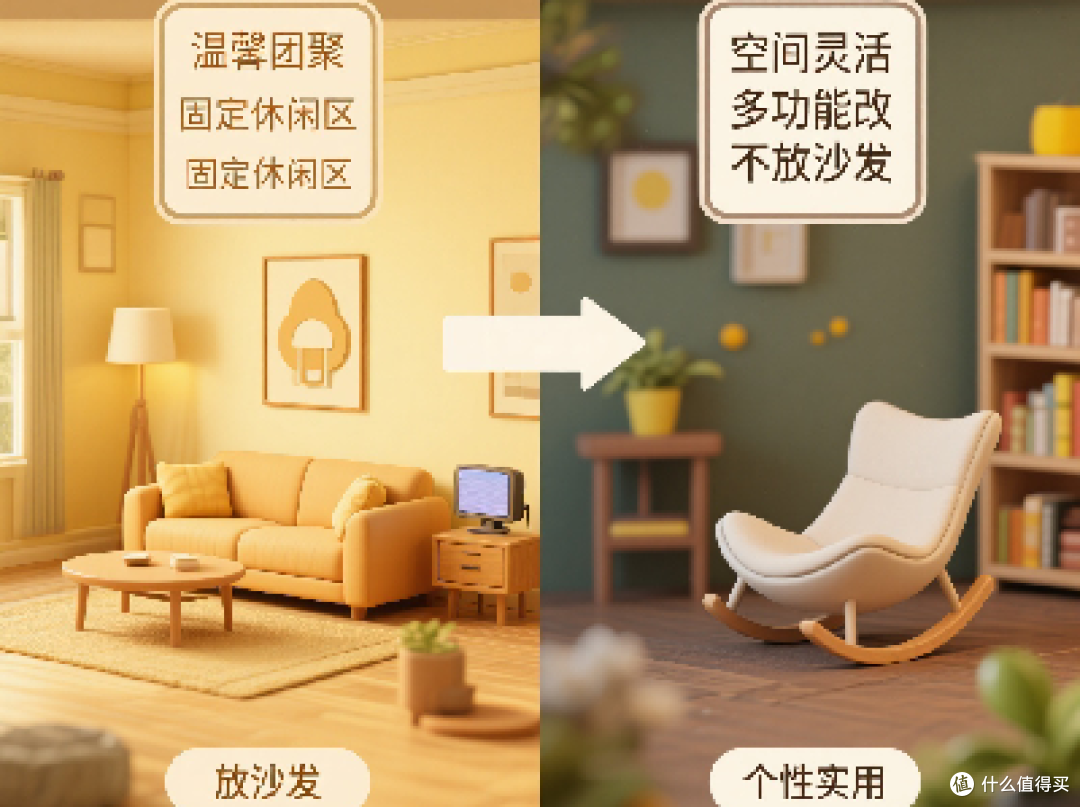 客厅要不要放沙发?两种选择都精彩!