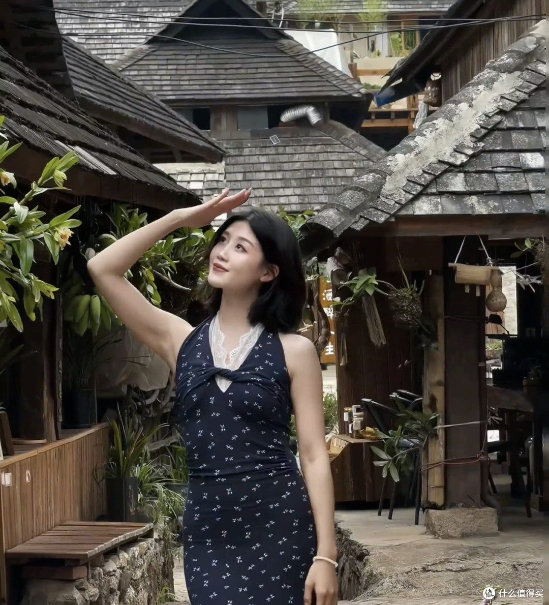 JIDA 无袖裙子夏季女高级感小个子气质吊带裙度假风洋气方领显
