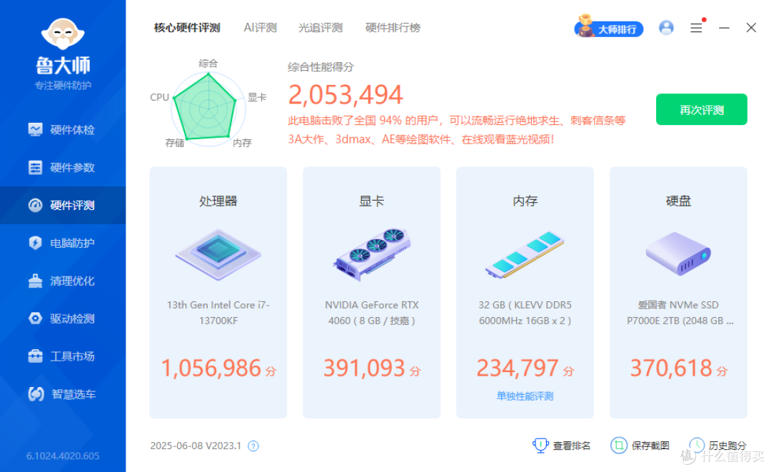 突破性能边界,KLEVV科赋雷霆 6000 海力士C28小超性能表现