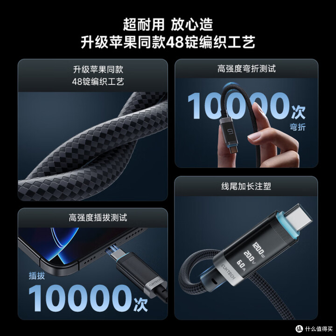 OLED屏+磁吸+编织线,酷态科这款快充线国补后竟只要68元