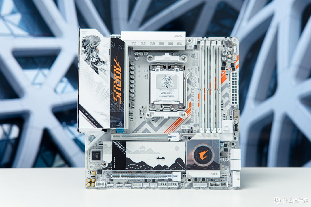 国潮来袭!技嘉B850M AORUS ELITE WIFI7 ICE-P雕妹主板装机