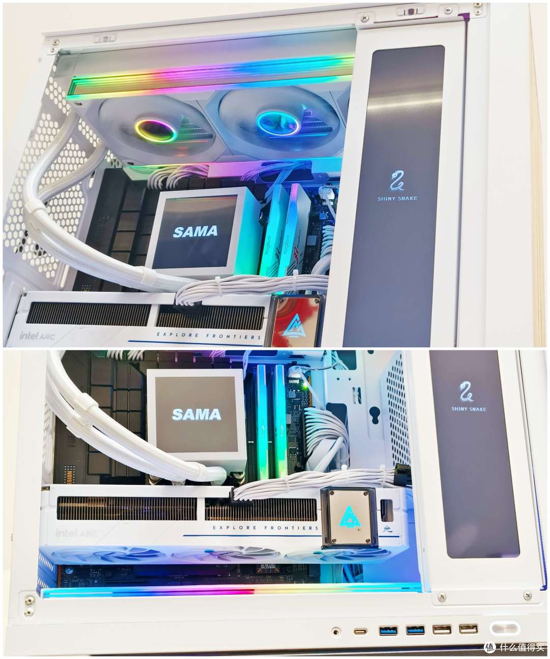 纯白性能怪兽:14代酷睿i7+ARC B570+闪鳞G600打造极致3i游戏主机