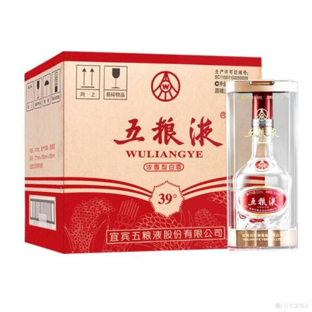 WULIANGYE 五粮液39%vol 浓香型白酒500ml*6瓶整箱装【报价价格评测怎么