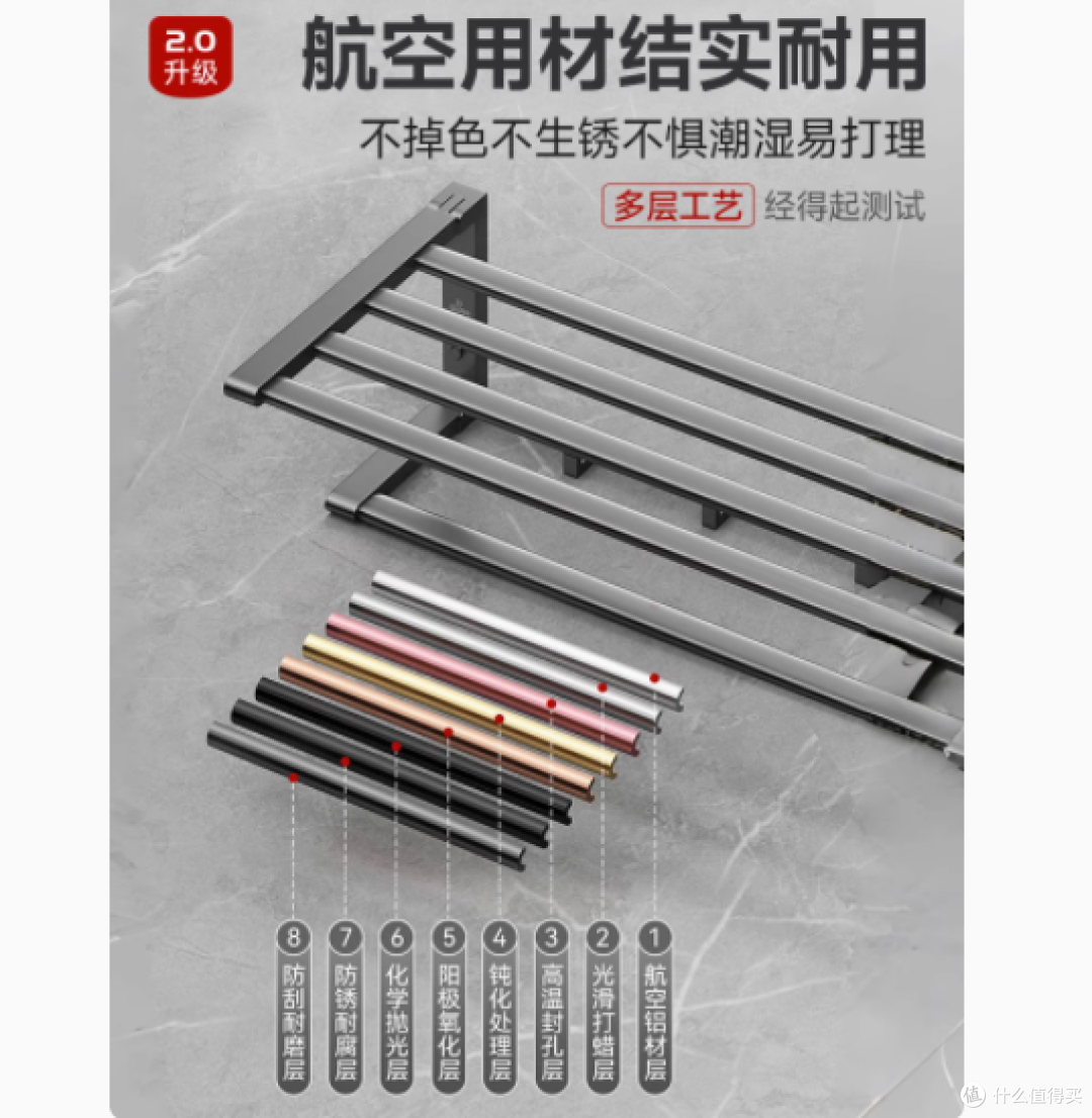 潜水艇免打孔枪灰浴室置物架:高端品质与实用设计的完美融合