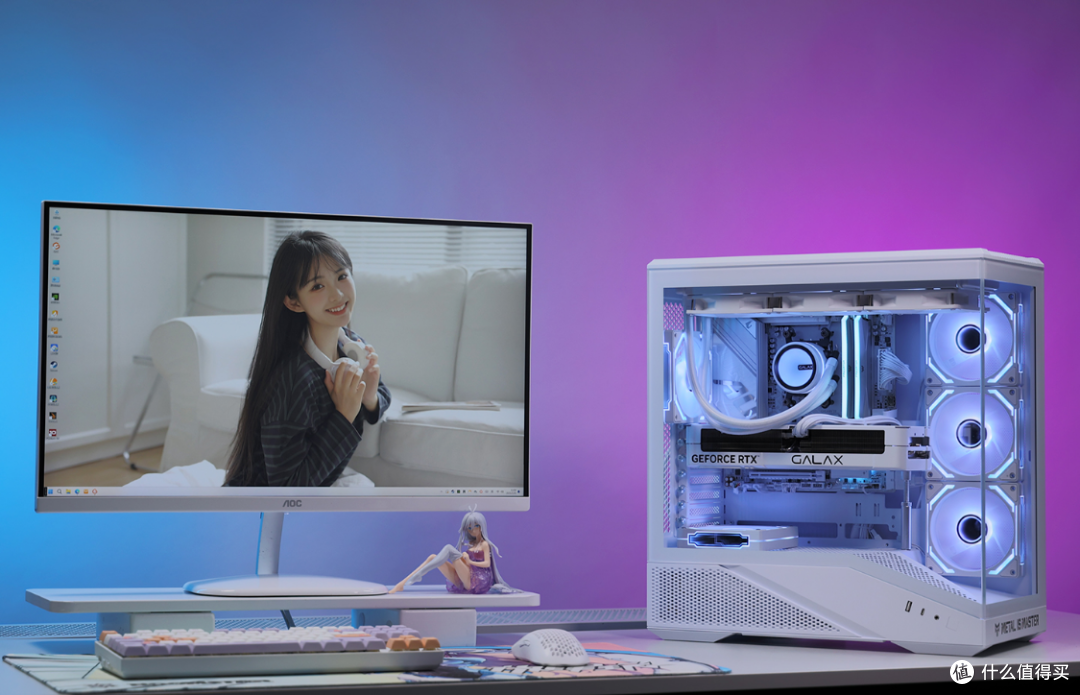 白色AMD性价比装机标准答案,技嘉B850M冰雕搭配98X3D实测