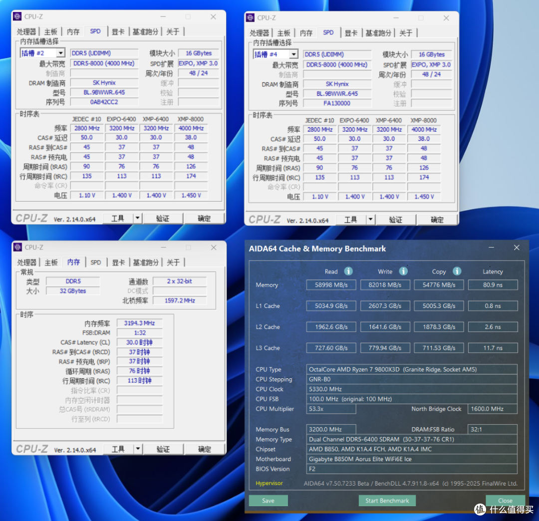 白色AMD性价比装机标准答案,技嘉B850M冰雕搭配98X3D实测