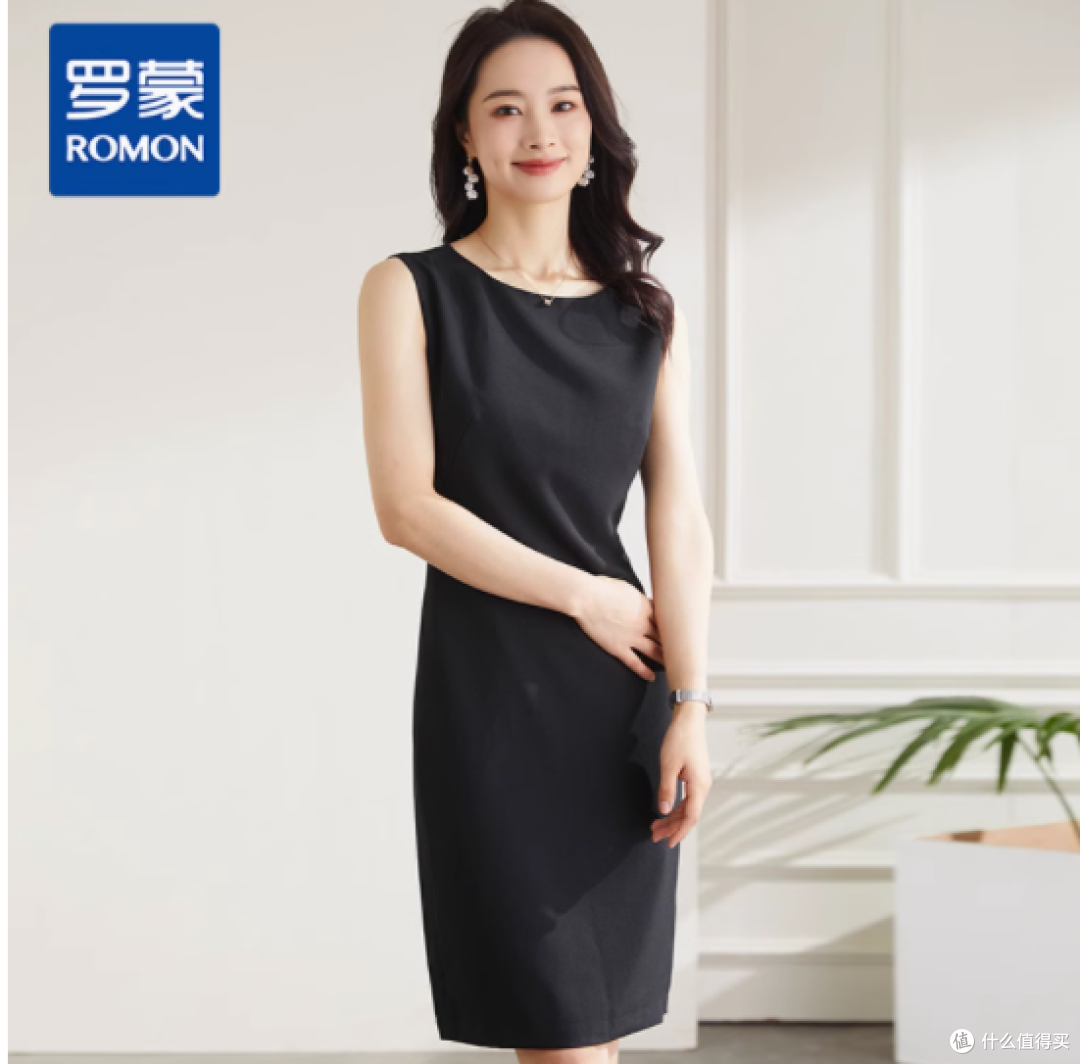 罗蒙夏季无袖连衣裙:商务休闲的完美融合