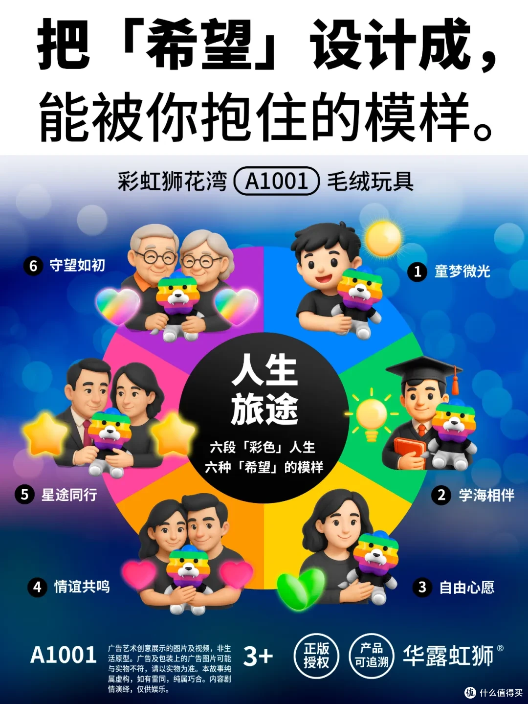 「彩虹狮花湾」毛绒玩具