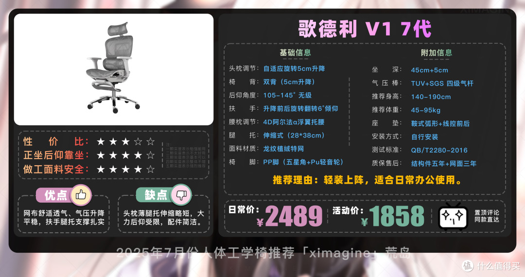 【25年7月高性价比人体工学椅推荐】教父级电竞椅选购指南!