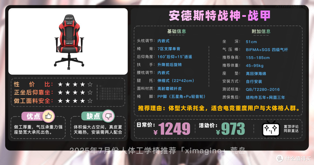 【25年7月高性价比人体工学椅推荐】教父级电竞椅选购指南!