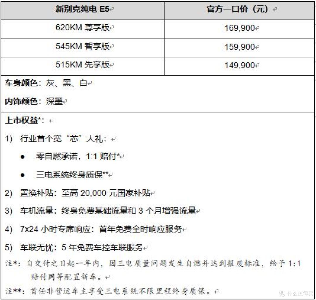 新别克纯电E5焕新上市,一口价仅14.99万元起