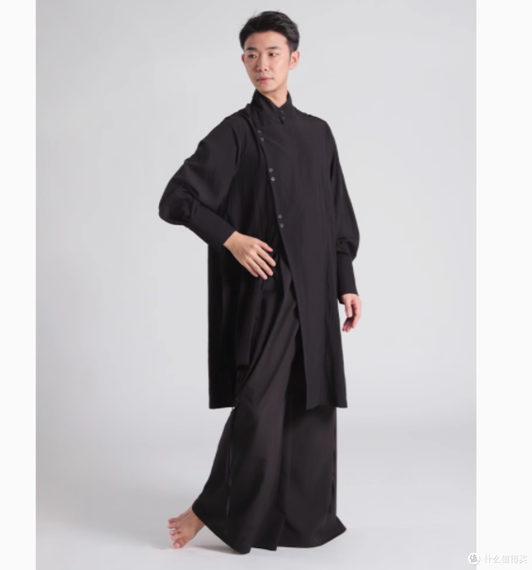 HUHUDANCE 现代舞演出服：立领长款衬衫黑色与墨绿的灵动之舞