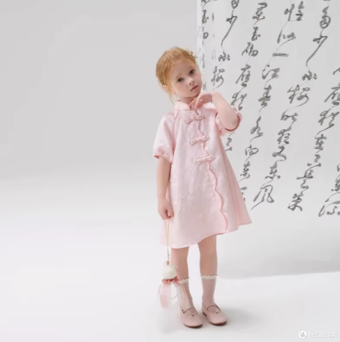 Gladdybear 旗舰店女童国风短袖连衣裙:夏日里的中式绮梦