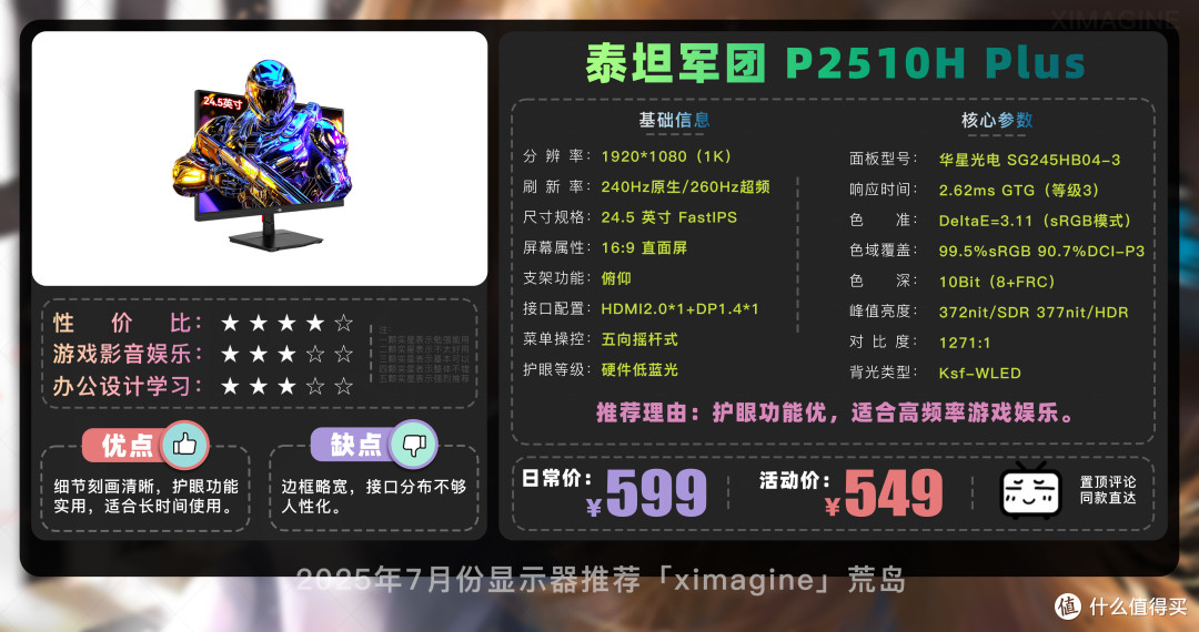【25年7月显示器推荐】教父级电竞显示器选购指南新手必看!