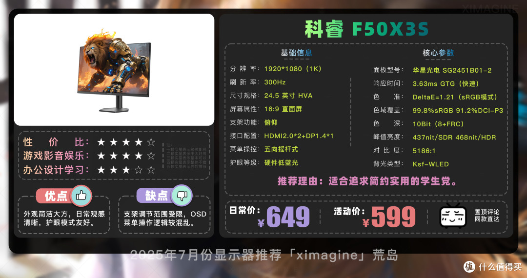 【25年7月显示器推荐】教父级电竞显示器选购指南新手必看!