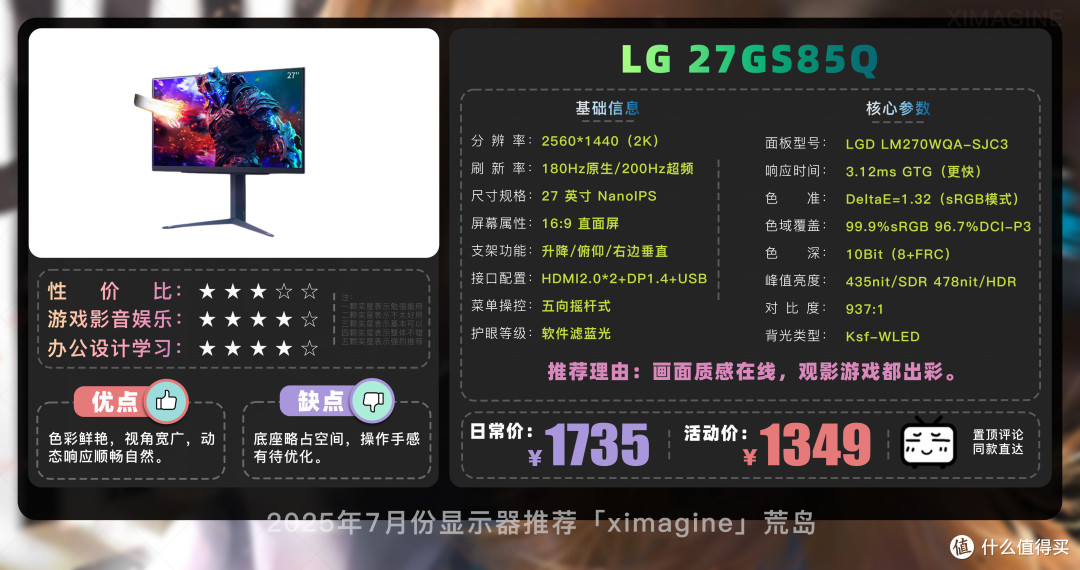 【25年7月显示器推荐】教父级电竞显示器选购指南新手必看!