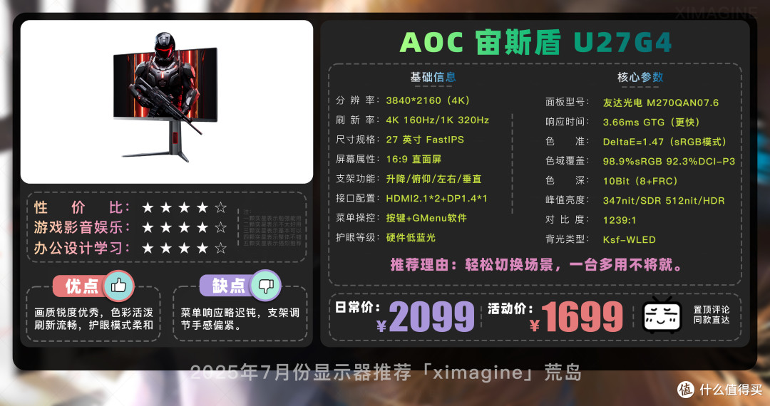 【25年7月显示器推荐】教父级电竞显示器选购指南新手必看!