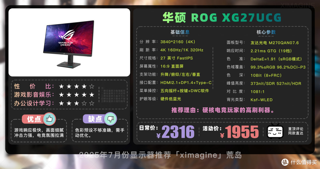 【25年7月显示器推荐】教父级电竞显示器选购指南新手必看!