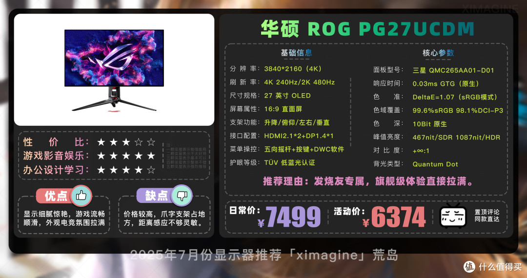 【25年7月显示器推荐】教父级电竞显示器选购指南新手必看!