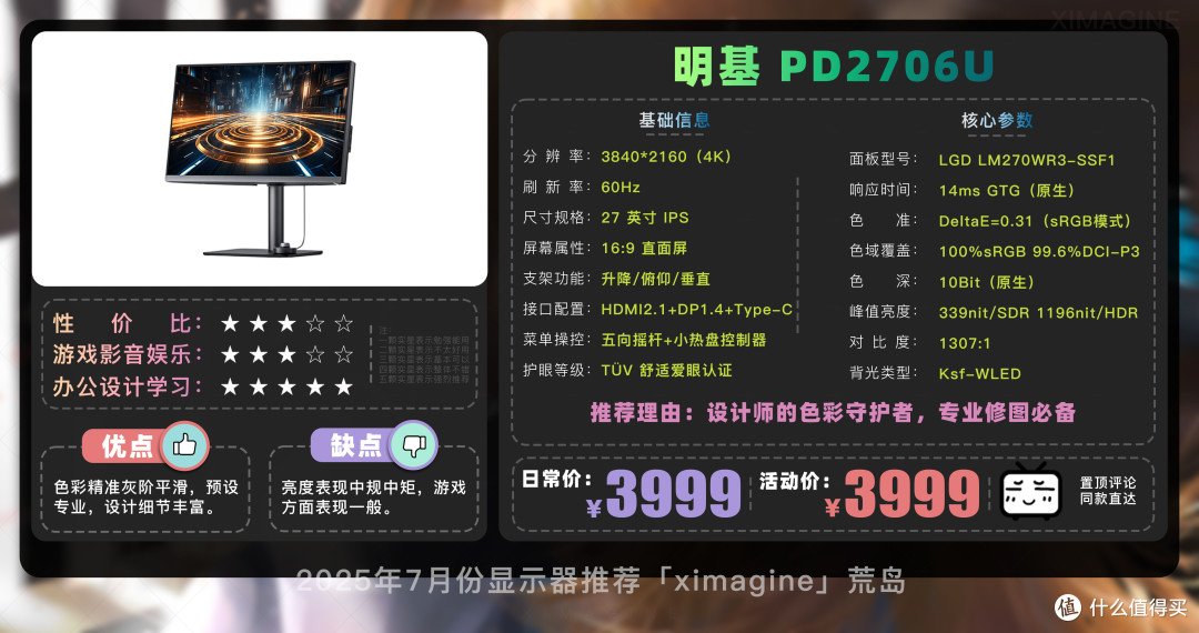 【25年7月显示器推荐】教父级电竞显示器选购指南新手必看!