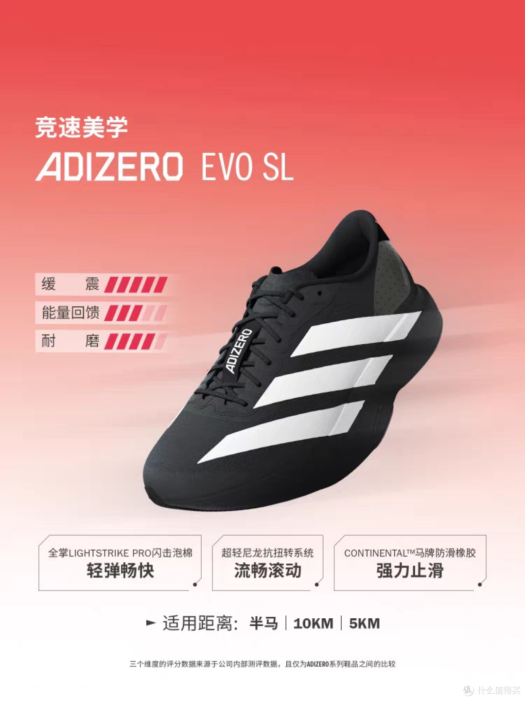 阿迪达斯Adizero Evo SL：超轻透气竞训跑鞋