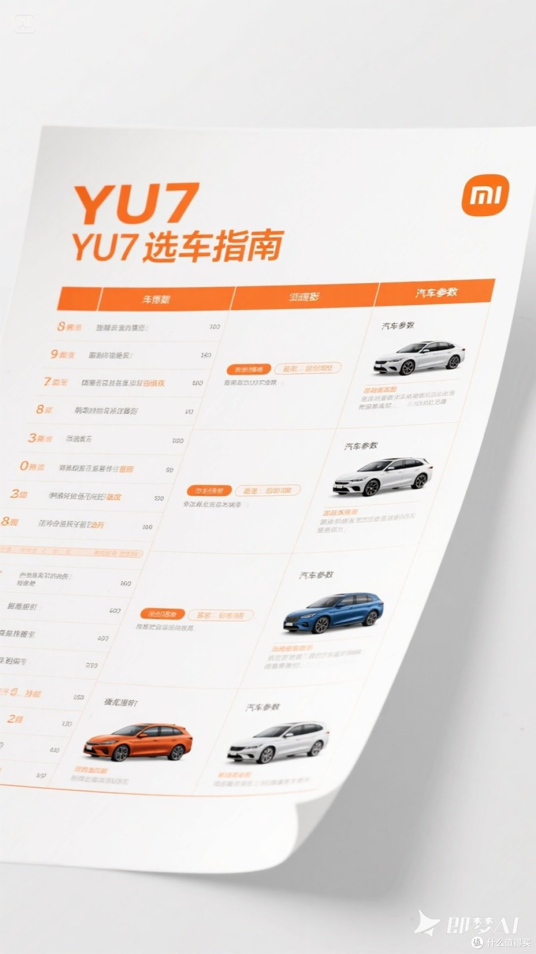 小米YU7选车指南来了