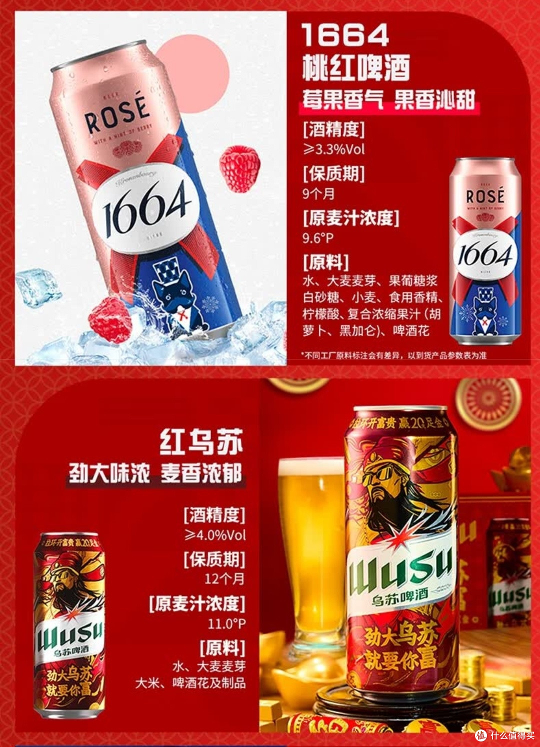 Kronenbourg 1664嘉士伯全家福精酿礼盒:法式风情的年货佳选