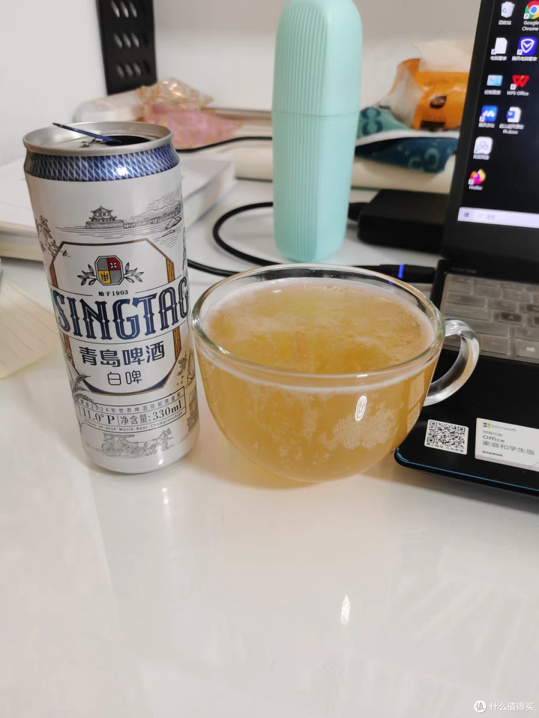 青岛啤酒白啤330ml*12听开箱体验