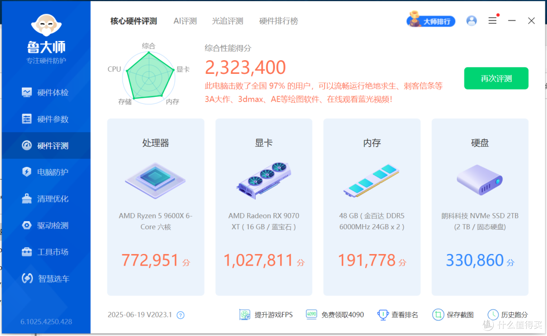AMD平台装机新宠？金百达星刃6000 C28 48GB套装实测